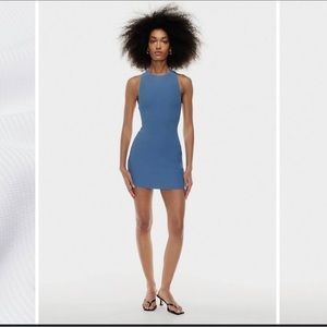 Babaton Sculpt Knit dress periwinkle light blue size M